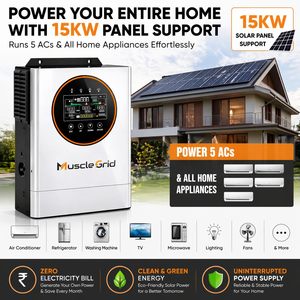 Onduleur solaire hybride MuscleGrid 12kW pour usage domestique, tension d'entrée 500V, IP65, prend en charge les panneaux solaires 15kW, charge complète de la maison - Product Image 5