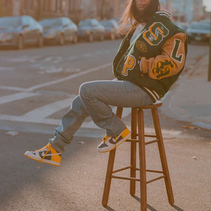 Veste en jean respirante et écologique en polyester/coton avec patchs chenille vintage hip-hop personnalisés, idéale pour l'hiver – Nouvelle collection à succès - Product Image 5