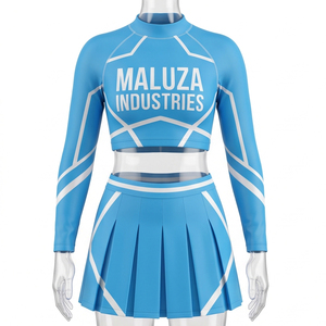 Uniforme Deportivo Personalizado MALUZA INDUSTRIES para Animadoras de Escuelas Secundarias, con Impresión por Transferencia de Calor, Tejido Transpirable de Poliéster y Elastano - Product Image 1