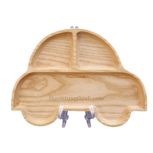 Juego de 3 bandejas de servir de madera natural con formas de estrella, corazón y óvalo, con asas, hechas en Vietnam - Product Image 5