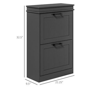 Black Shoe Storage Cabinet Practical Shoe Racks Organization Solution - Product Image 2