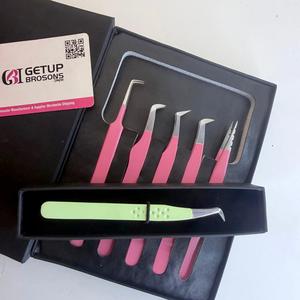 GETUP BROSONS IMPEX Juego Profesional de 5 Pinzas de Acero Inoxidable para Extensión de Pestañas, Color Azul Claro, Alta Precisión, Aislamiento de Volumen - Product Image 5