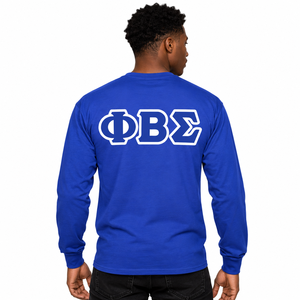 เสื้อเชิ้ตแขนยาวคอกลมสีน้ำเงินรอยัลสำหรับผู้ชายของ Phi Beta Sigma ลายตัวอักษรกรีก เสื้อพูลโอเวอร์ลำลองสำหรับชมรมนักศึกษา องค์กรวิทยาลัย - Product Image 2