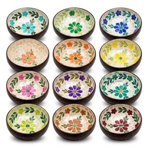 Bol en nacre artisanal du Vietnam, vente en gros à Hanoï, B2B, décor entrelacé fait main pour vaisselle de luxe - Product Image 3