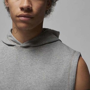 Sudadera sin mangas con capucha para hombre, color gris, corte regular, estilo deportivo, tipo chaleco. - Product Image 4