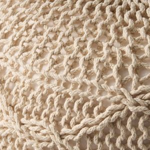 Malibu Knitted Cotton 20 X 20 Round <b>Pouf</b> - Product Image 4
