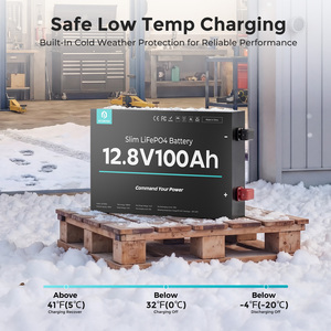 Batterie au lithium ultra-mince 12,8 V Slimline Bluetooth BMS Factory, batteries LiFePO4 12 V 100 Ah pour 4x4 tout-terrain et caravanes - Product Image 2