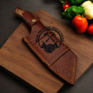 Brand New Edition Handmade Damascus Steel Raindrop Chef Cleaver Knife w/Exotic Wood Handle 12" Extra Sharp Kitchen Chopper Knife - Product Image 6