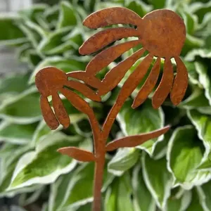 Piquets de jardin en aluminium personnalisables à motif floral pour décoration extérieure, robustes et faits à la main pour les propriétaires et les bordures de jardin - Product Image 2