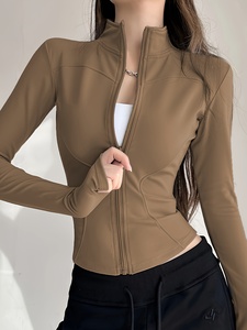 Womens High Performance Yoga <b>Jacket</b> Athletic <b>Workout</b> Gym Running Fitness Wear Custom Logo OEM ODM Private Label Wholesale - Product Image 5
