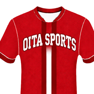 Camiseta Deportiva de Manga Corta Roja y Blanca con Cuello Redondo y Número Estampado, Uniforme de Béisbol para Entrenamiento Deportivo - Product Image 3