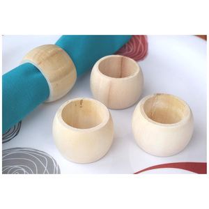 Modern <b>Solid</b> <b>Wood</b> Napkin Ring Set Eco-Friendly Durable Customizable <b>Dining</b> <b>Table</b> Accessory Handmade Luxury <b>Table</b> Napkin Ring - Product Image 1