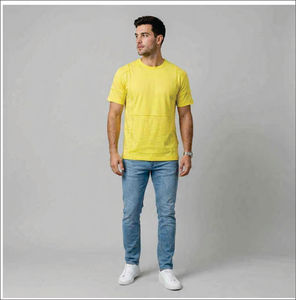 T-shirt en coton de haute qualité pour homme, personnalisé, épais, coupe oversize, manches courtes, col rond, logo uni, respirant, impression légère - Product Image 1