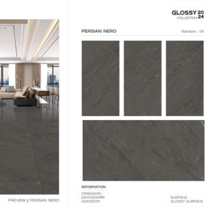 Azulejo de Porcelana Brillante PlushX 600x1200, Formato Grande, Superficie Pulida Premium, para Paredes y Pisos, Diseño Interior y Exterior Moderno Plus - Product Image 1