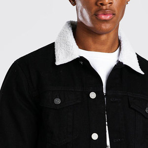 Customized High Quality Breathable <b>Men's</b> <b>Denim</b> <b>Jackets</b> Casual Solid Color with Custom Front Pockets <b>Men</b> <b>Denim</b> <b>Jackets</b> - Product Image 4