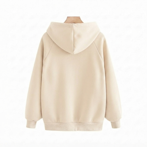 Sudadera con Capucha Beige Tejida Personalizada al por Mayor, Transpirable, de Secado Rápido, de Algodón, Informal, para Invierno, Moda Urbana para Hombre, 350g - Product Image 2