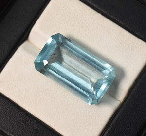 หินวันเกิดเดือนมีนาคมอัญมณีแปดเหลี่ยมเพชรพลอยธรรมชาติพลอยสีฟ้าขนาดใหญ่อัญมณีหลวมสำหรับการประยุกต์ใช้เครื่องประดับ - Product Image 1