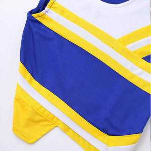 Cheerleader Uniform Women Sublimation Printed <b>Mesh</b> Polyester Short Sleeve Cheerleading <b>Skirt</b> Performance Dance Teamwear Solid - Product Image 2