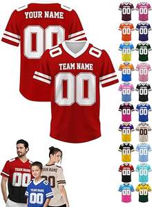 Camiseta de Fútbol Americano Personalizada para Mujer y Hombre, Ropa de Equipo, Nombre y Número, Camisetas Personalizadas - Product Image 3