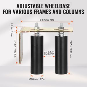 Kit de Puerta Corredera Resistente con 6 Rodillos, Soporte en L Universal Ajustable, Rodillos para Puertas y Ventanas - Product Image 4