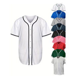 Camisetas de Softbol Casuales con Bloques de Color, Camisa de Manga Corta con Botones para Hombre en Estilo Único y la Mejor Calidad - Product Image 1