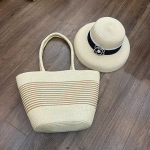 Bolso de mano de paja vintage para mujer, moda de verano, con cadenas de perlas, forro de algodón, cremallera, bordado, lazo, plumas y borlas, para playa y picnic - Product Image 5