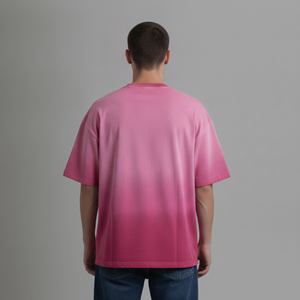 เสื้อยืดฮิปฮอปผู้ชายทรงโอเวอร์ไซส์แฟชั่นใหม่รักษ์โลก พิมพ์ลายโลโก้แบบ DTF คอกลม แขนสั้น ผ้าฝ้าย 100% สีพื้น - Product Image 3