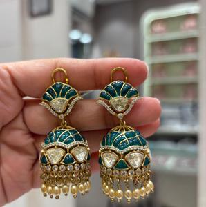 Pendientes de Gota de Moissanita Chapados en Oro de Latón de Calidad Superior, Modernos y Radiantes, para Mujeres y Niñas, para Bodas y Fiestas - Product Image 2