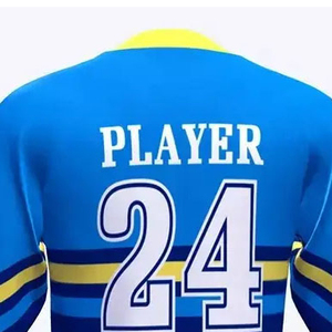 Jersey de Hockey sobre Hielo Personalizado para Invierno, Diseño Frontal del Equipo Impreso por Transferencia de Calor, Absorbe la Humedad, 100% Poliéster, Ropa Deportiva para Adultos - Product Image 4