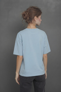 เสื้อยืดโอเวอร์ไซส์ผ้าฝ้าย 220gsm ทรงหลวม แขนสั้น สไตล์ฤดูร้อนสำหรับผู้หญิง เสื้อทีเชิ้ตแนวสตรีทแวร์ ทรงหลวม ไซส์พลัส - Product Image 5