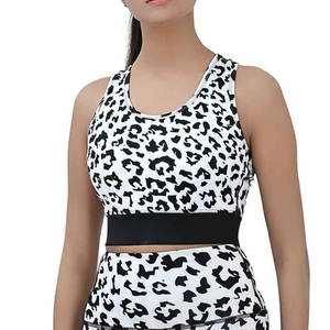 Soutien-gorge de sport pour femme à bretelles réglables, respirant, en Spandex/Nylon, options de logo avant/arrière, service OEM en gros - Product Image 2