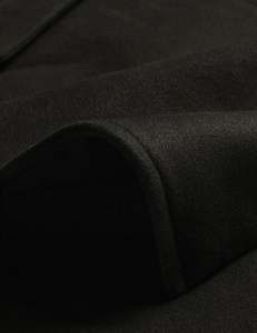 Gabardina Larga de Color Negro, Mezcla de Lana Ecológica, para Bodas y Fiestas, Estilo Blazer, Doble Botonadura, Transpirable - Product Image 4