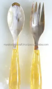 Juego de cuchara de resina y acero inoxidable para servir y cocinar, organizador de cocina y artículos de accesorios de fiesta - Product Image 5