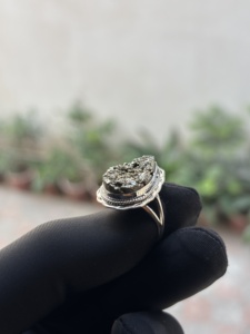 Hot Selling Natural Raw Pyrite 925 Sterling Silver <b>Ring</b> Rough Pyrite Designer <b>Ring</b> Raw Gemstone <b>Adjustable</b> <b>Ring</b> Jewelry - Product Image 3