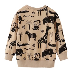 Sudadera de Cuello Redondo con Estampado Animal para Bebés, Niños y Niñas, 100% Algodón Orgánico, Tejido de Punto, Manga Larga, Informal, Otoño - Product Image 2