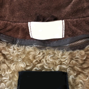 Women's Raw Brown <b>Suede</b> Fringed Motorcycle <b>Jacket</b> with Turn-Down Collar Full Sleeve Winter Style Windproof Eco-Friendly Solid - Product Image 5