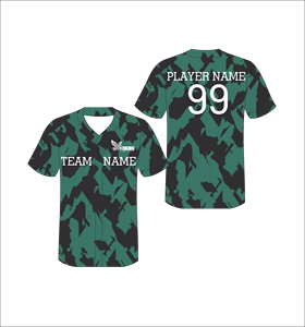 Maillot de baseball camouflage vert foncé personnalisé, anti-humidité, sublimé, uniforme d'équipe, chemise athlétique boutonnée, OEM ODM - Product Image 1