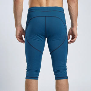 Pantalones Cortos de Compresión hasta la Rodilla para Hombre, Ropa Deportiva, Capa Base, Pantalones Cortos para Yoga y Entrenamiento con Cordón, Pantalones Cortos de Compresión hasta la Mitad de la Pierna para Hombre - Product Image 2