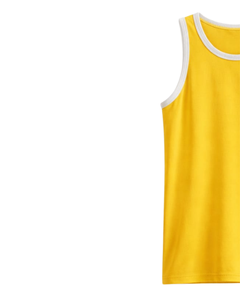 Custom <b>Yellow</b> Men Tank <b>Top</b> Cotton Sleeveless <b>Vest</b> O Neck Summer Gym Workout Casual Plain Singlet OEM Manufacturer Supplier - Product Image 3