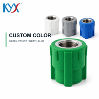 Raccord Droit Femelle PPR Vert pour Tuyau de Conduite, Joint Thermofusible pour Alimentation en Eau Domestique, Vente en Gros
