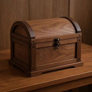 Caja Multiusos de Madera de Mango Natural |   Contenedor de Almacenamiento de Madera Hecho a Mano |   Organizador al por Mayor - Product Image 1