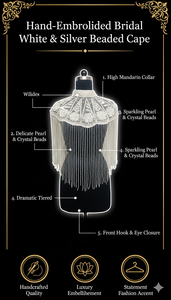 Beaded Fringe Shoulder <b>Shawl</b> <b>for</b> Evening <b>Dresses</b> Bridal Gowns <b>Wedding</b> Party and Formal Wear Accessories <b>for</b> Women Wholesale - Product Image 6