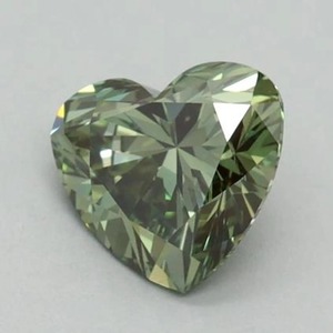 Diamante verde intenso de corte corazón, cultivado en laboratorio, certificado por IGI, diamante verde de corte corazón suelto para anillo de compromiso personalizado de 1 a 5 quilates VVS - Product Image 2