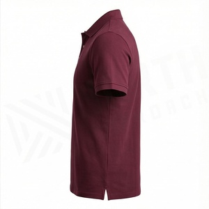 เสื้อโปโลชาย 100% โพลีเอสเตอร์ ผ้าถักระบายอากาศ บริการ OEM ลายเรียบ โลโก้ด้านหน้า แบบกำหนดเอง สำหรับกีฬา - Product Image 3