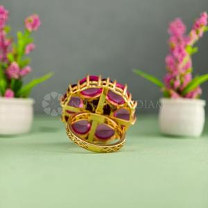 Color Diamond <b>Ring</b> in Round Cut <b>Fine</b> Diamond Jewelry Lab Created Diamond <b>Ring</b> in White & Rose Gold Diamond <b>Ring</b> for Women's - Product Image 4