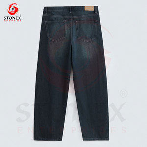 Jeans en denim noir décontracté pour homme sur mesure, pantalon décontracté à jambe droite en denim de coton de qualité supérieure, pantalon streetwear, OEM ODM - Product Image 6