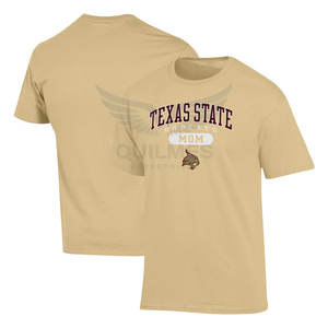 Camiseta de algodón de manga corta para mujer, con estampado gráfico de los Texas State Bobcats, para fanáticas universitarias, ropa informal deportiva para mamá - Product Image 1