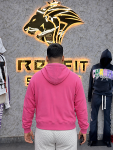 Sweat à capuche zippé crème pour homme, coupe oversize, style streetwear, en coton French Terry, avec impression sérigraphiée de lettres sur le devant, idéal pour l'automne - Product Image 5