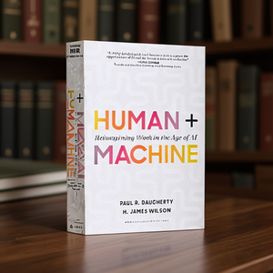 Humain + Machine (Couverture rigide) par l'auteur James Wilson Impression de livres personnalisés à couverture rigide - Product Image 3