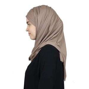 Wholesale High Quality Solid Plain Breathable Anti-static Women Islamic Shawls Headband Hijabs Headscarf Cotton Turkish Style - Product Image 5